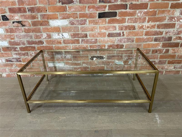Keswick 120 Coffee Table - Brushed Brass