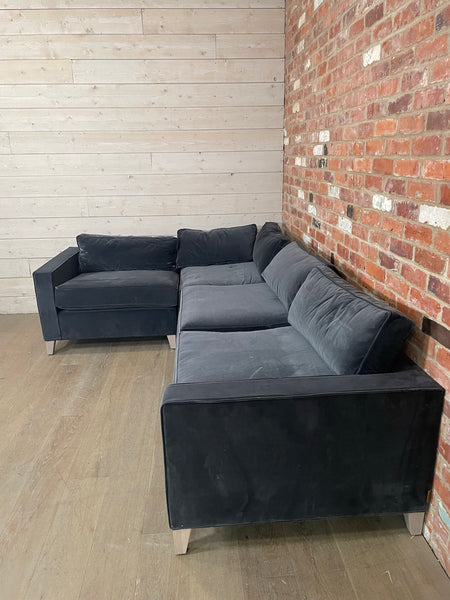 Shoreditch L Shape Corner Sofa - Left - Isla Steel - PO