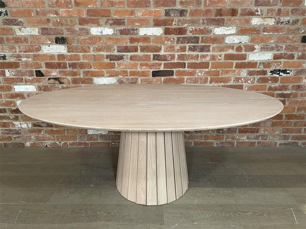 Stratford 6 Seater Elliptical Dining Table- Natural Oak
