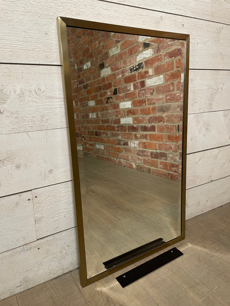 Keswick 85 x 50 Small Rectangular Mirror - Brushed Brass