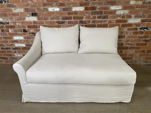 Long Island Left Arm Large Return- Heavyweight Linen Pale Oat COMPONENT