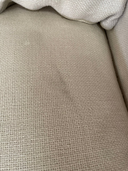 Long Island 3 Seater Sofa- Heavyweight Linen Pale Oat with Natural Oak Leg Set