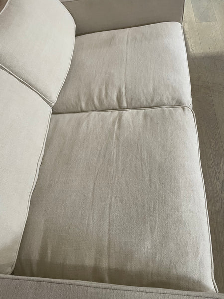 Shoreditch 2 Seater Sofa - Signature Linen Calico - Natural Legs