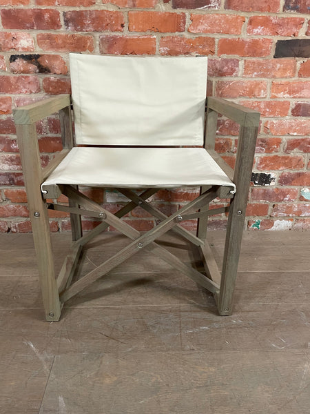 Denham Campaign Chair - Canvas & Weathered Teak