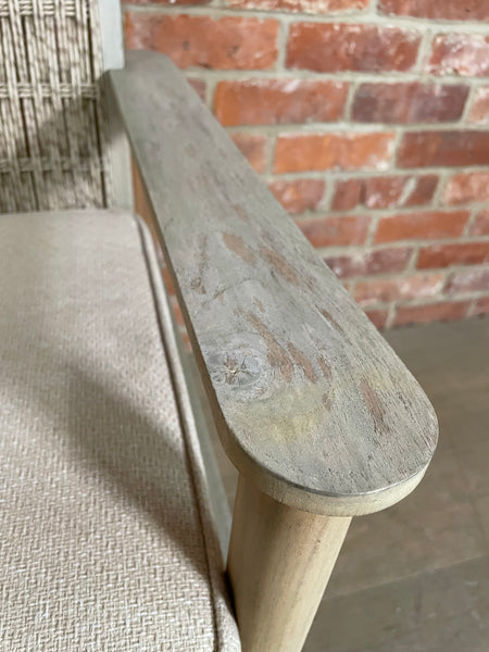 Kew Carver Chair with Cushion Natural Woven
