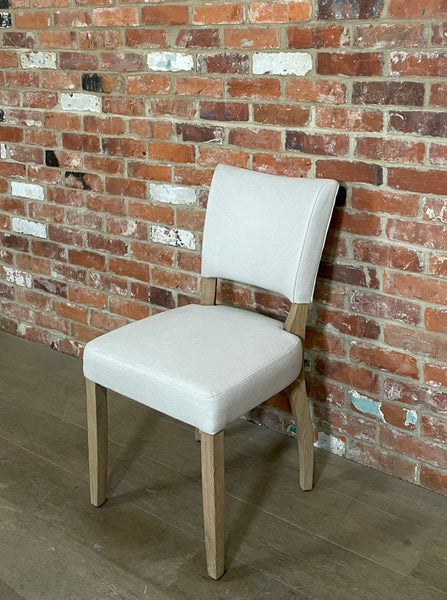 Mowbray Dining Chair - Hugo Pale Oat - Vintage Oak