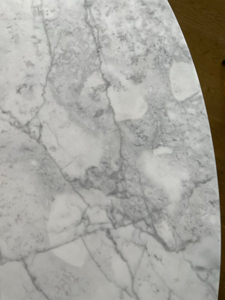 Wycombe 4 Seater Round Table, Marble Top & Wooden Legs