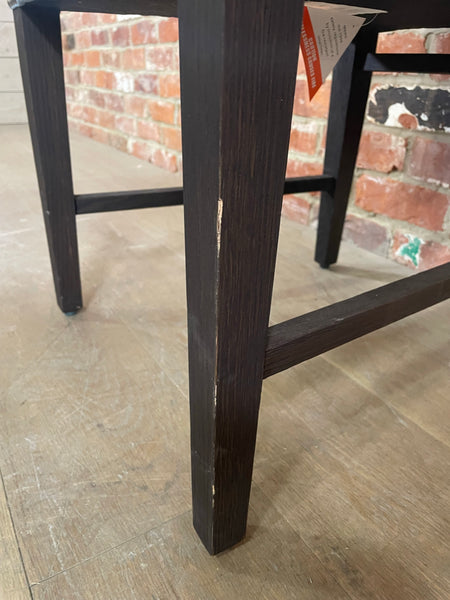 Shoreditch Dining Chair - Linara Flax Blue - Darkened Oak