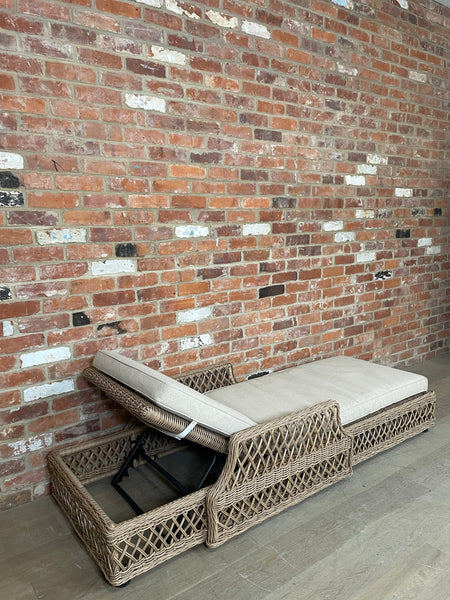 Longmeadow Sunlounger with Natural Woven Cushion