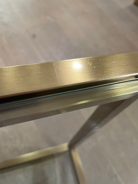 Keswick 53 Rectangular Side Table - Brushed Brass