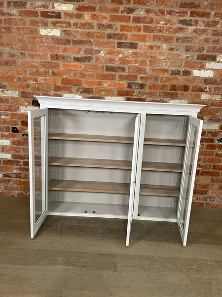 Suffolk 5ft Contemporary Glazed Dresser TOP ONLY- Silver Birch- No Lighting