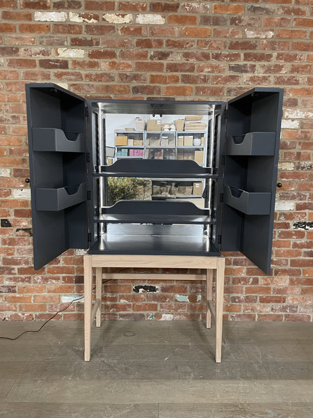 Ardingly Cabinet in Charcoal with Mirror & Lights
