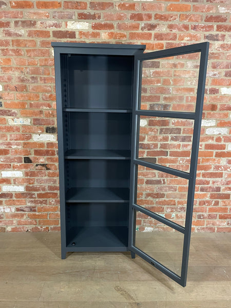 Shepton Glazed Cabinet - Charcoal Interior & Exterior - Right Opening