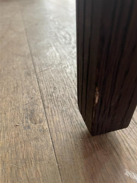 Shoreditch Dining Chair - Linara Flax Blue - Darkened Oak