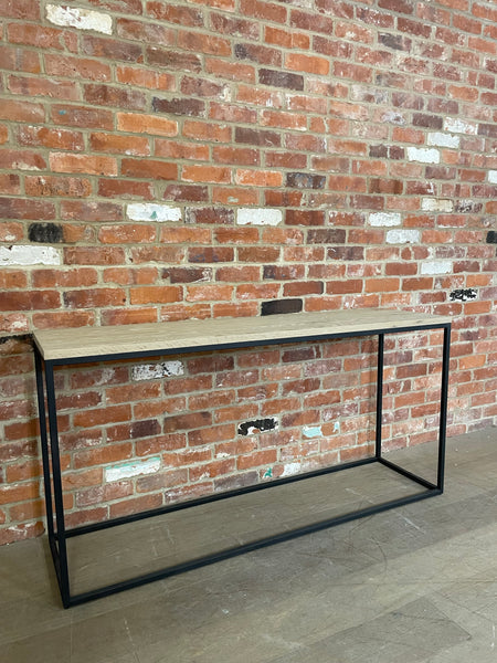 Carter 1600 Rectangular Console Table - Metal & Oak