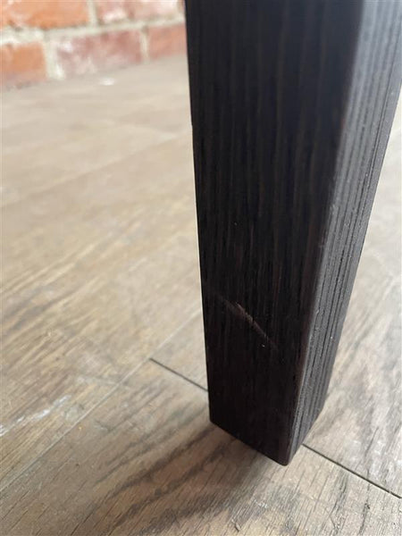 Shoreditch Dining Chair - Linara Flax Blue - Darkened Oak