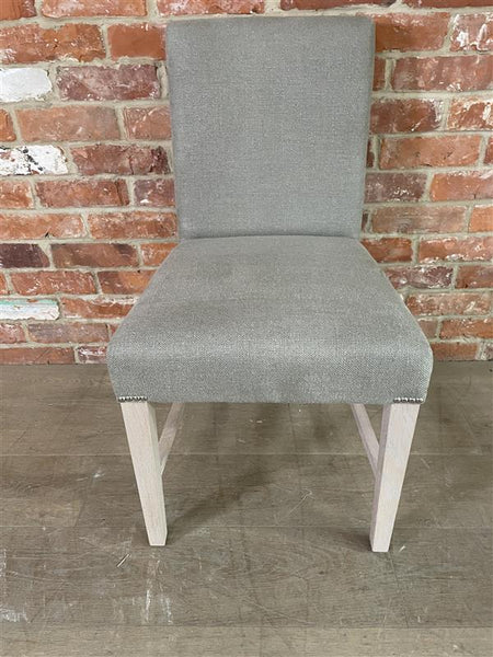 Shoreditch Dining Chair - Heavyweight Linen Spelt - Pale Oak