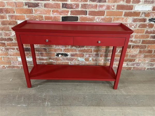 Aldwych 122 Rectangular Console Table - Burnham Red Exterior, Rhubarb Interior
