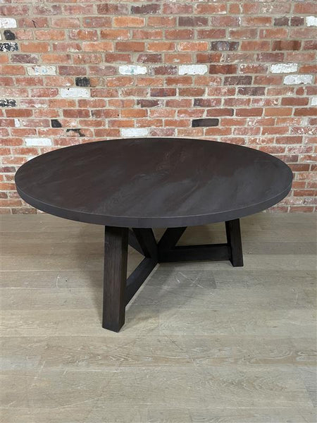 Arundel 6 Seater Round Dining Table, Ebony Oak