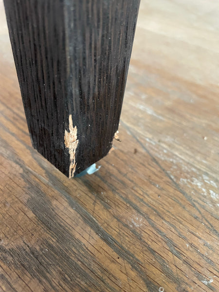 Shoreditch Dining Chair - Linara Flax Blue - Darkened Oak