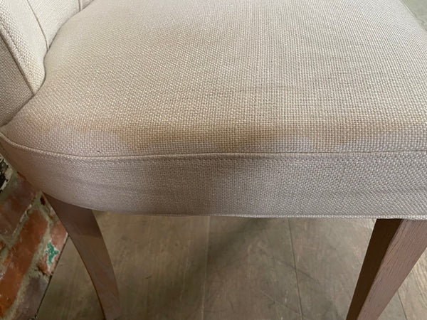 Calverston Dining Chair - Heavyweight Linen Pale Oat - Pale Oak