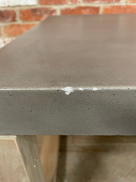 Hove 130 Rectangular Coffee Table - Concrete & Teak