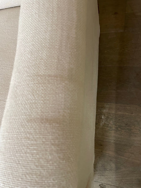 Olivia Loveseat - Heavyweight Linen Pale Oat - Natural Oak Legs