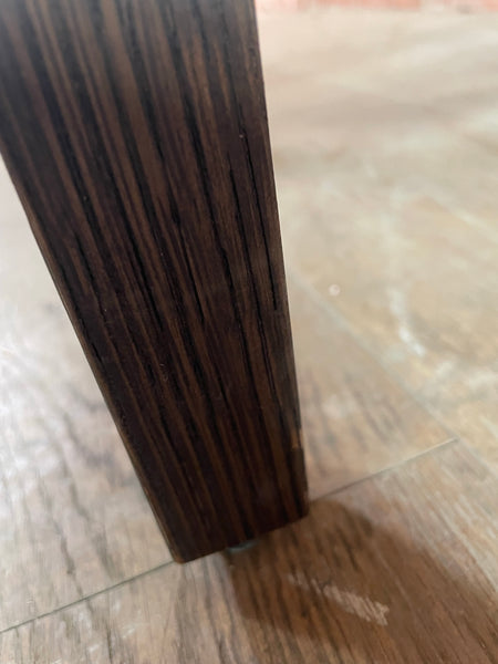 Shoreditch Dining Chair - Linara Flax Blue - Darkened Oak