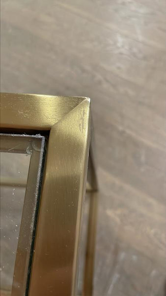 Keswick 100 Rectangular Console Table - Brushed Brass