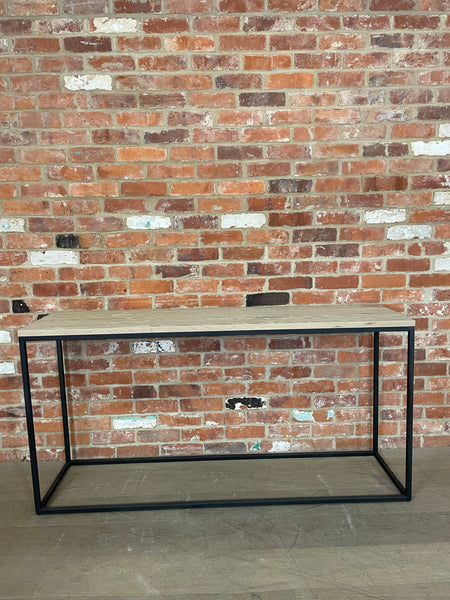 Carter 1600 Rectangular Console Table - Metal & Oak