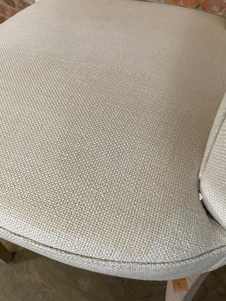Calverston Dining Chair - Heavyweight Linen Pale Oat - Pale Oak