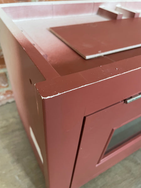 Chichester 690 Glazed Top Box Cabinet - Paprika