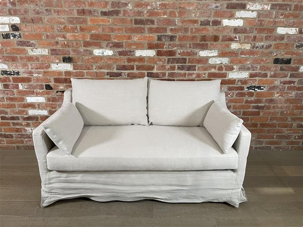 Eliza 2 Seater Loose Cover Sofa - Signature Linen - Calico