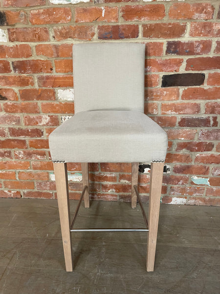Shoreditch High Back Bar Stool - Linara Natural - Pale Oak
