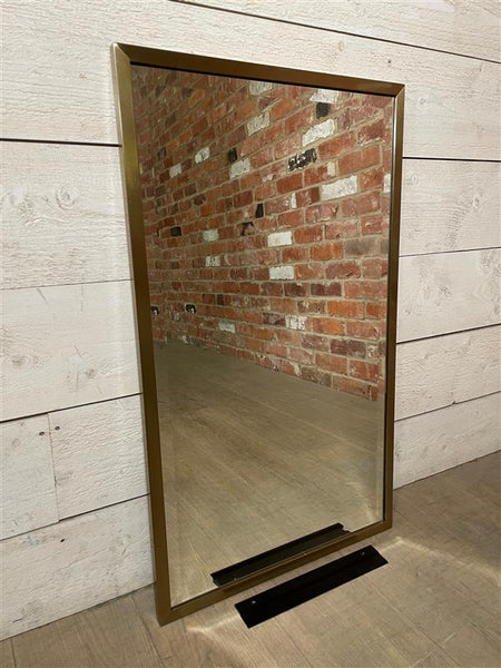 Keswick 85 x 50 Small Rectangular Mirror - Brushed Brass