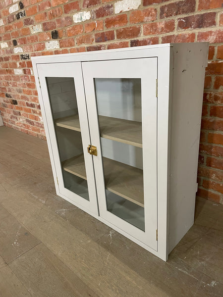 Suffolk 920 Tall 2 Door Glazed Wall Cabinet - Driftwood