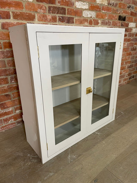 Suffolk 920 Tall 2 Door Glazed Wall Cabinet - Driftwood