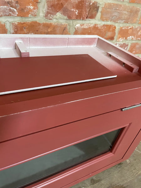 Chichester 690 Glazed Top Box Cabinet - Paprika