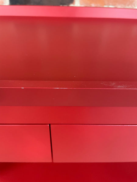 Aldwych 122 Rectangular Console Table - Burnham Red Exterior, Rhubarb Interior
