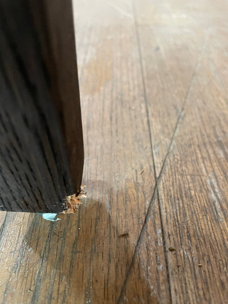 Shoreditch Dining Chair - Linara Flax Blue - Darkened Oak