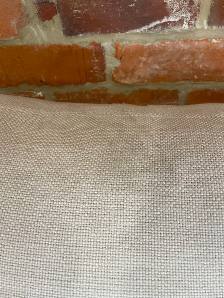 Long Island 3 Seater Sofa- Heavyweight Linen Pale Oat with Natural Oak Leg Set