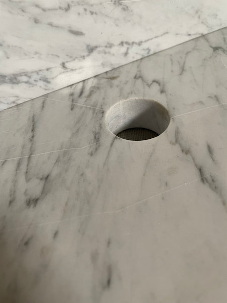 Neptune 64 Carrara Marble Vanity Top - Polished