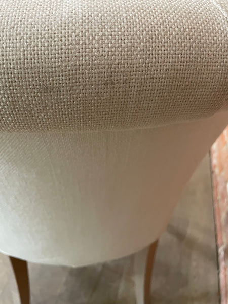 Calverston Dining Chair - Heavyweight Linen Pale Oat - Pale Oak