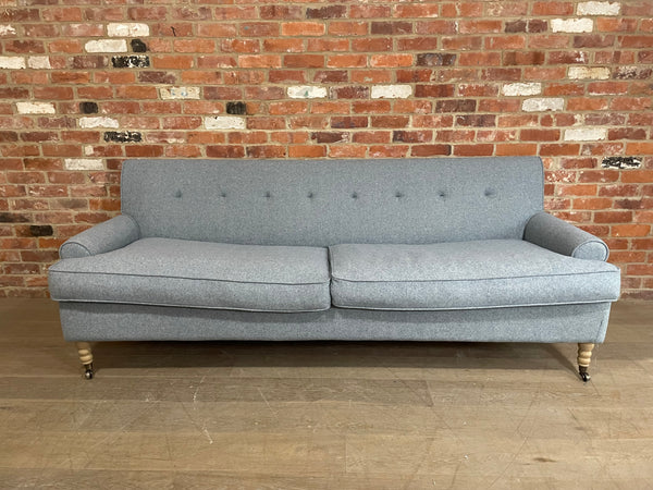 George Sofa Grand - Elliot Soft Teal - Vintage Oak