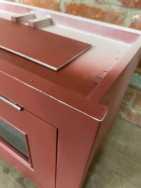 Chichester 690 Glazed Top Box Cabinet - Paprika