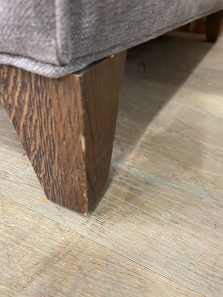 Shoreditch 3 Seater Sofa - Linara Dark Fig - Darkened Oak