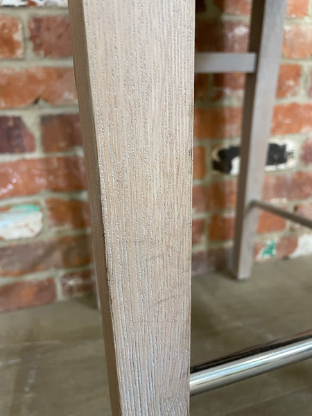 Shoreditch High Back Bar Stool - Archie Ash - Pale Oak