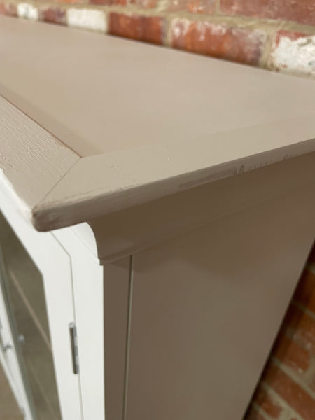 Suffolk 5ft Contemporary Glazed Dresser TOP ONLY- Silver Birch- No Lighting