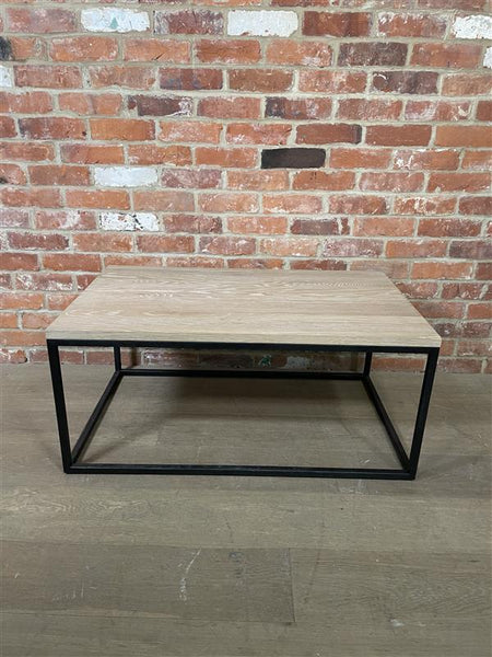 Carter 1000 Rectangular Coffee Table - Metal & Oak