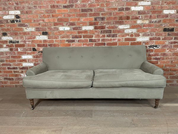 George Sofa Large - Linara Moss - Darkened Oak